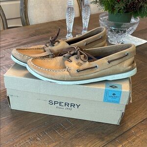 Sperry Tan Leather Boat Shoes